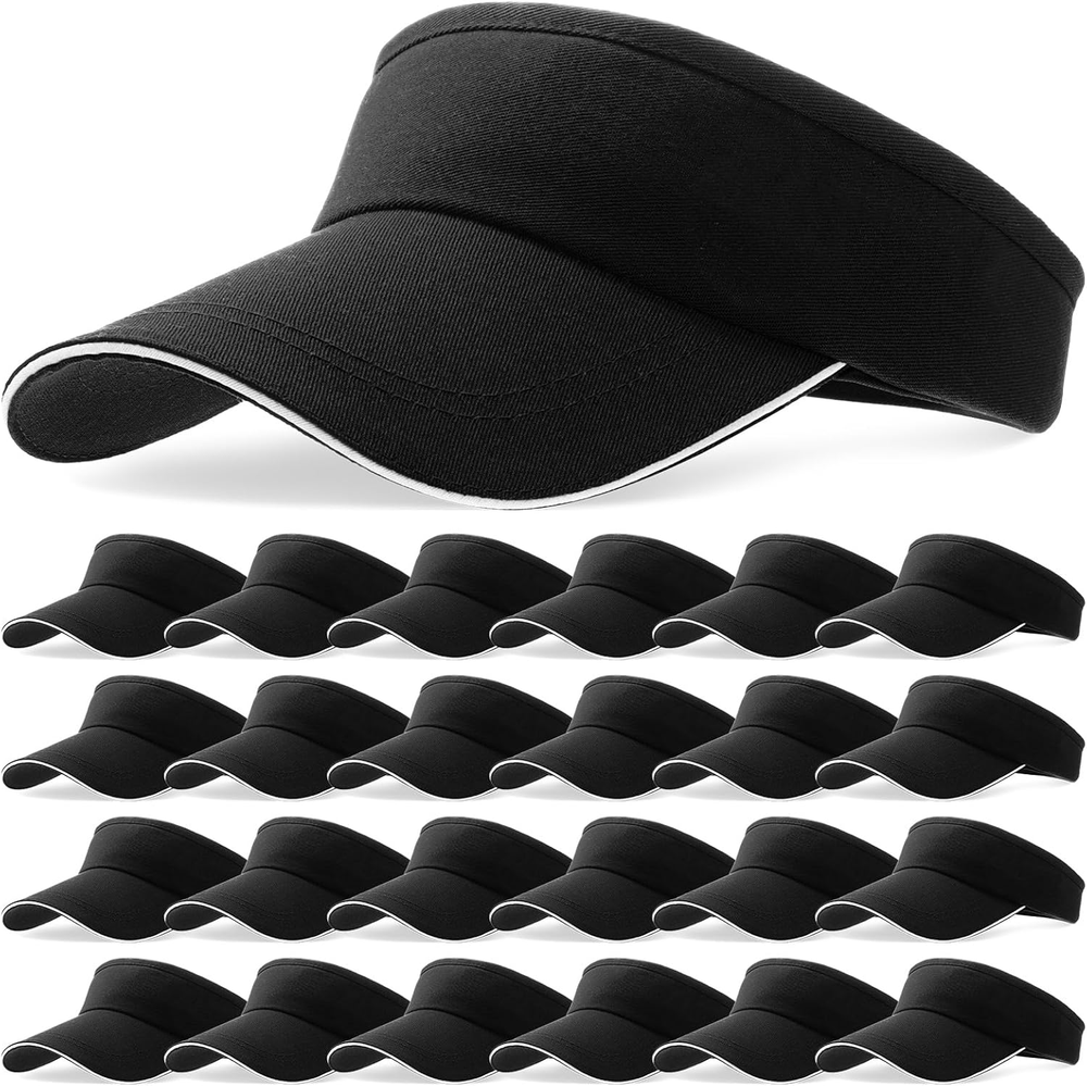 24 Unisex UV Protection Sun Visor Hats for Women Men Tennis Outdoor Activities