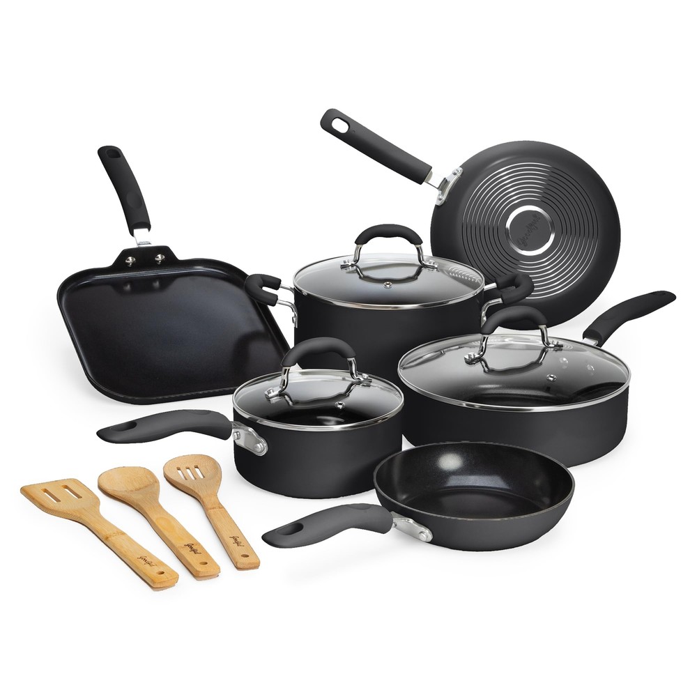 Ceramic Nonstick Pots and Pans Set, Premium Ceramic Coating Made without PFOA...