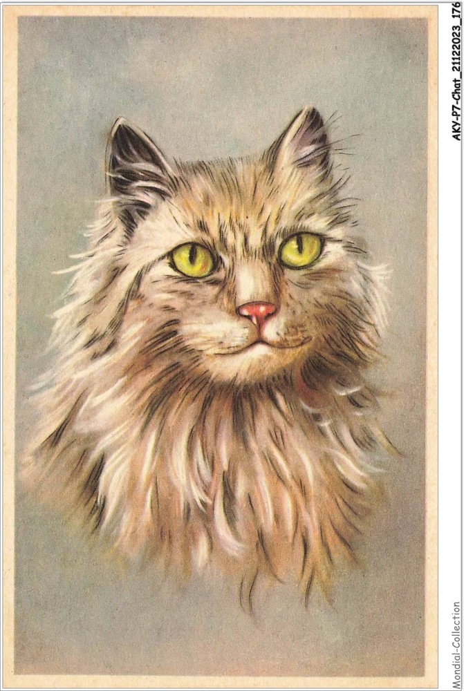 AKYP7-0697-CAT Cute Cat Illustration Art Print