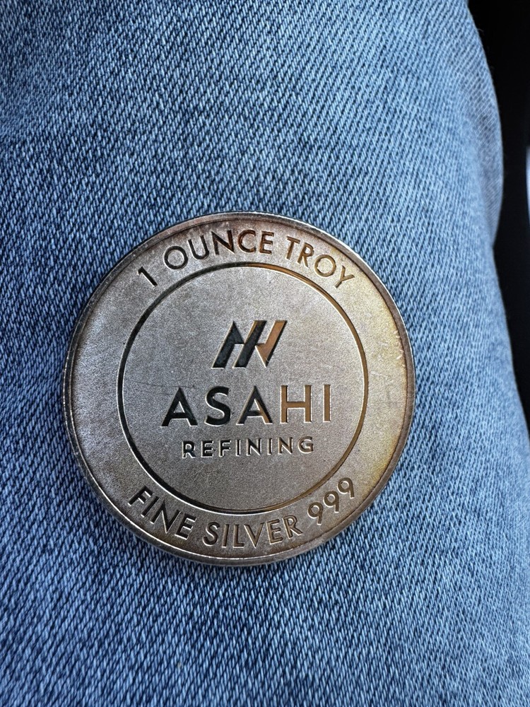 1oz Silver Round Of ASAHI Silver- Starting To Tone