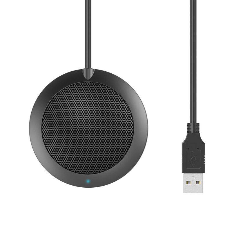 USB Conference Microphone 360° Omnidirectional Condenser Computer PC Plug Play