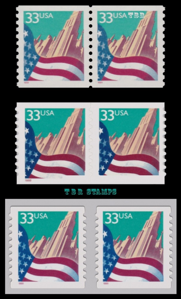 3280-82 3281 3282 City Flag 33c Pairs Complete Set of 3 From 1999 MNH - Buy Now