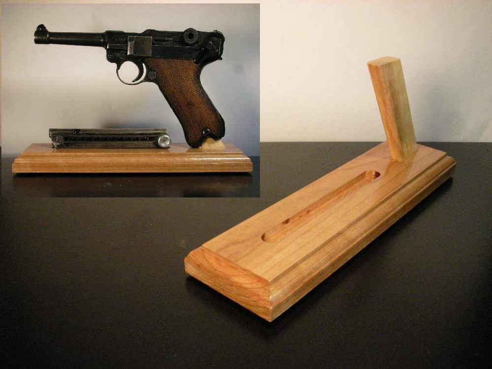 Luger P.08 9mm Cherry Wood Display Stands