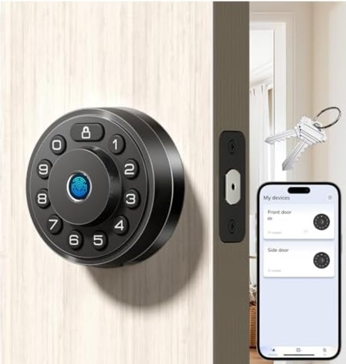 Veise 7-in-1 Smart Fingerprint Door Lock with Keyless Entry