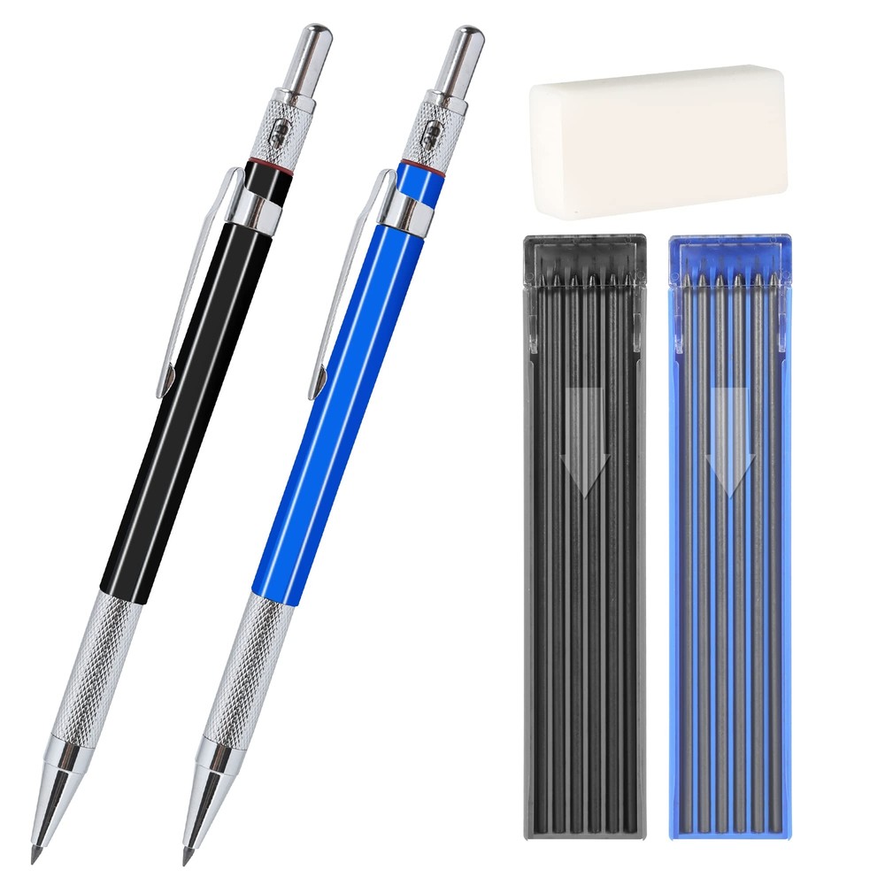 Aitikili 2mm Mechanical Pencil Set, 2 Pieces Artist Carpenter Drafting Pencil...