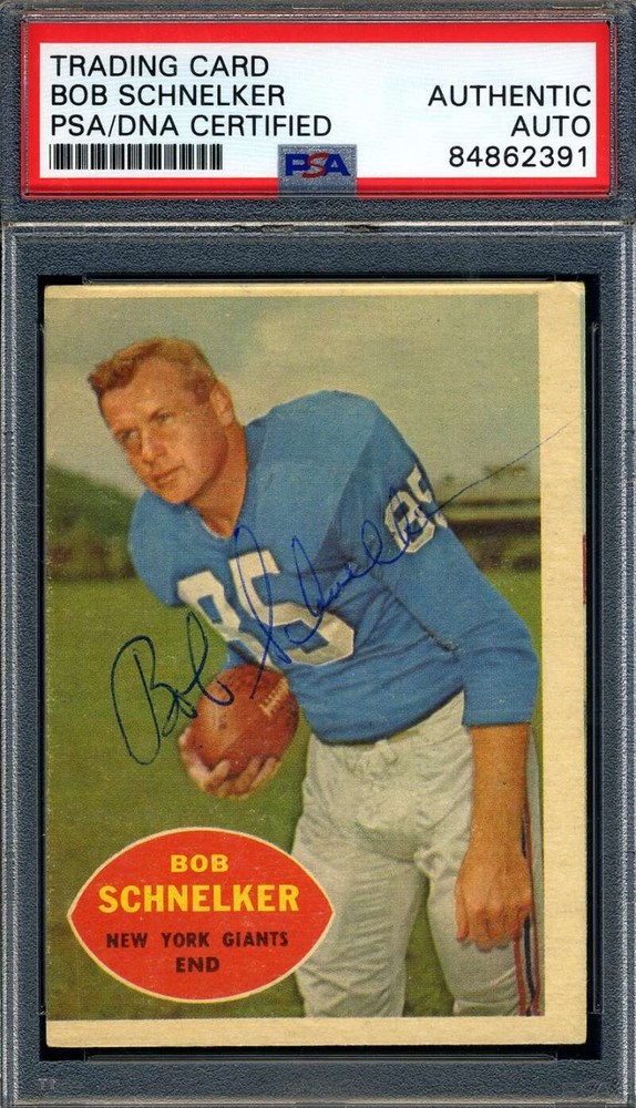 Bob Schnelker PSA DNA Signed 1960 Topps Autograph
