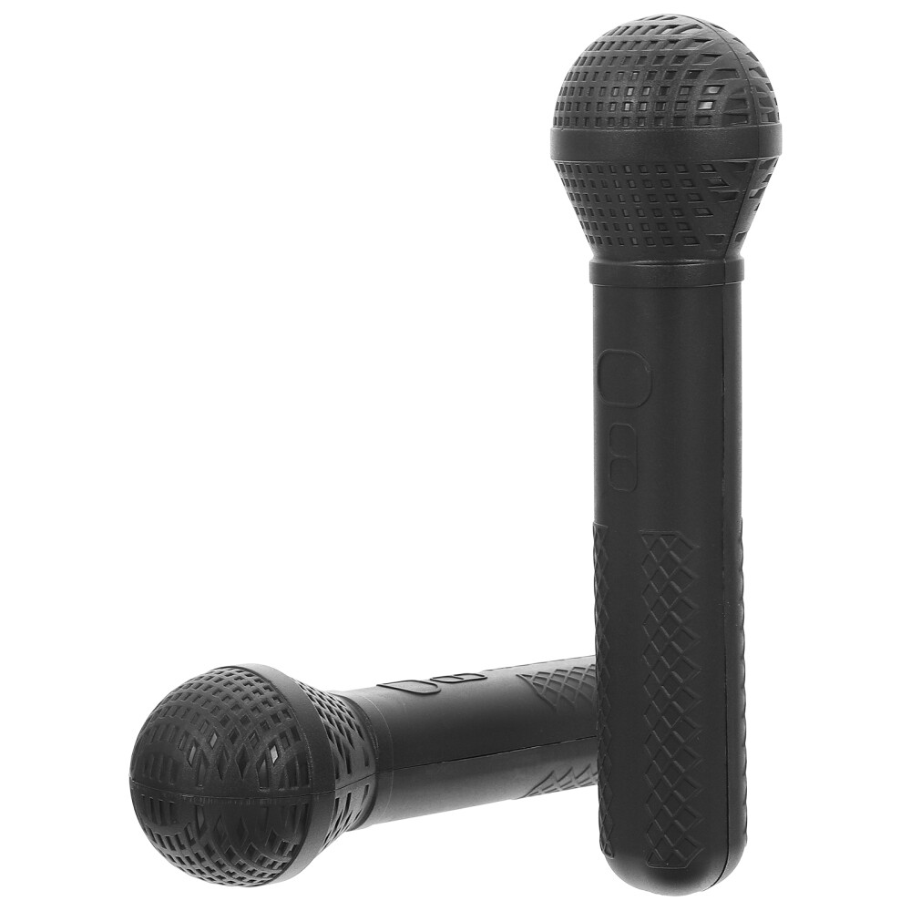 2 Pcs Microphone Playthings Sparkly Props Simulation Safe Toy Child