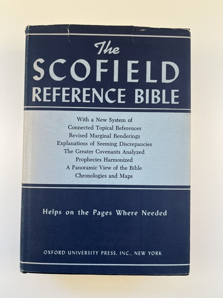 The Scofield Reference Bible Oxford 1945 With Concordance + Indexes, Maps HC/DJ