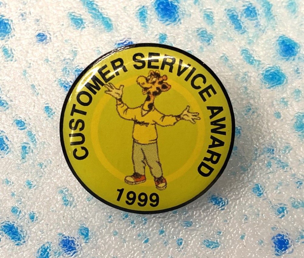 Geoffrey Customer Service Award Vintage Toys R Us Enamel Pin Employee Badge-image