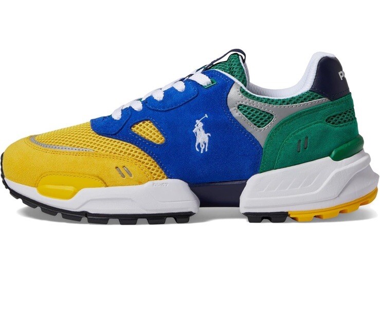 Ralph Lauren JGR PP-SK-ATH Athletic Shoes Yellow Blue Green NWOB Size 10