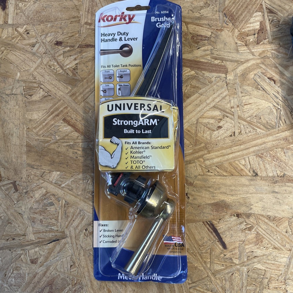 KORKY Heavy Duty Brushed Gold Toilet Handle And Lever 6094