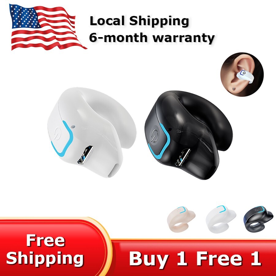 New Clip-On Earphones: Mini Wireless Earbuds With Long Battery Life, Universal P