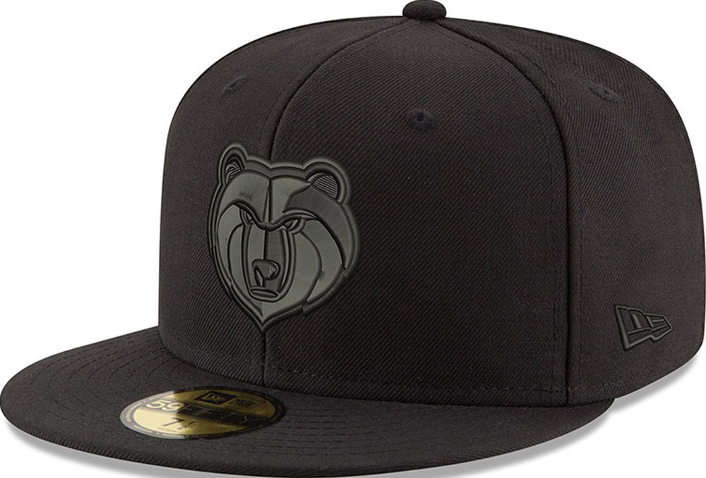 New Era Memphis Grizzlies Black On Black Cap 59Fifty Fitted Men Limited Edition