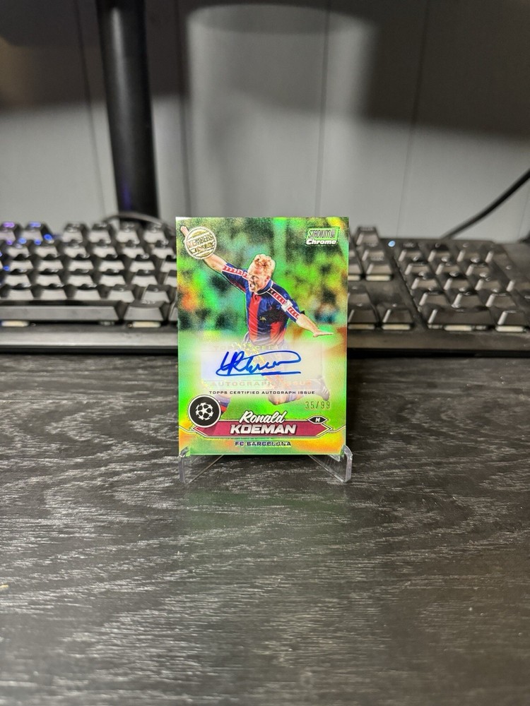 2023-24 Topps Stadium Club Chrome Ronald Koeman Green Refractor Auto /99
