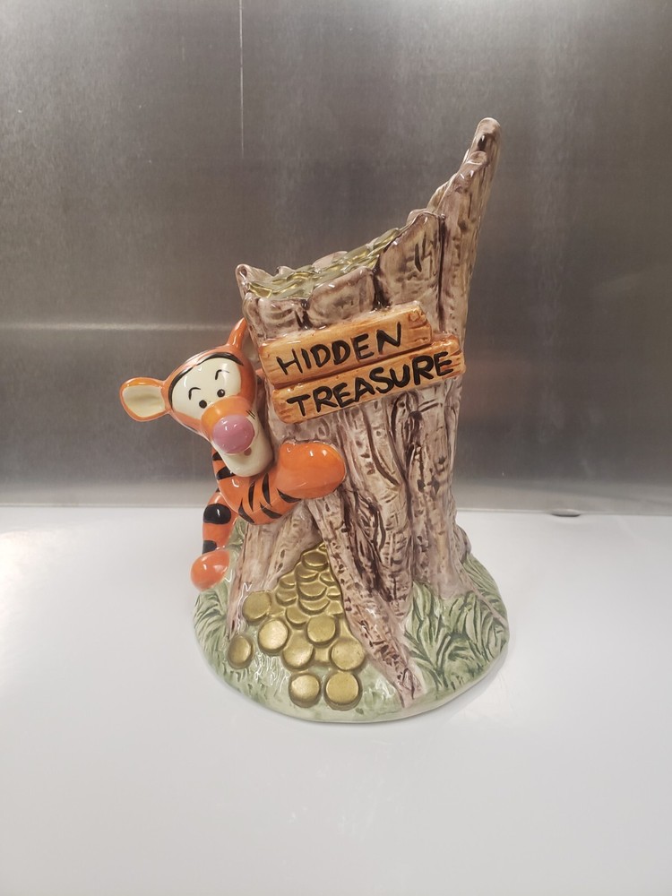 Vintage Disney Winnie The Pooh Tigger Hidden Treasure Tree Coin Bank