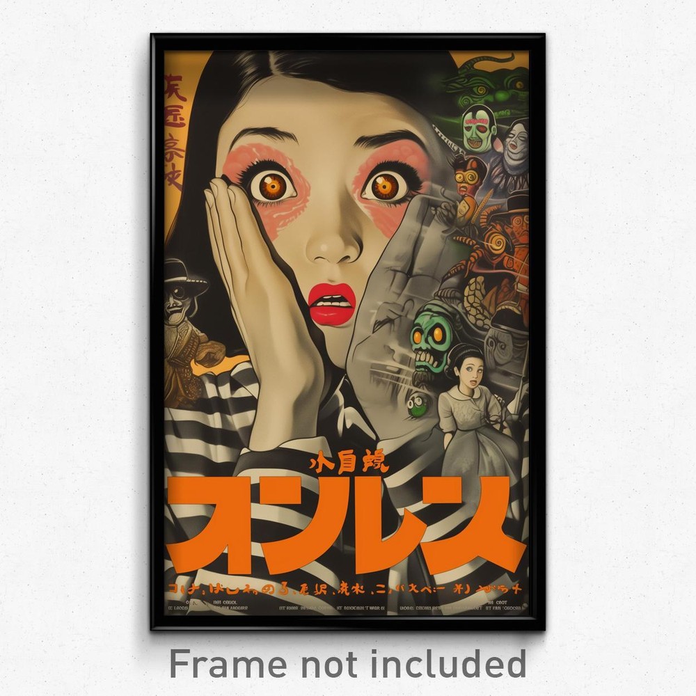 Indonesian Action Film Poster Woman in Striped Legwear Surprised Expression