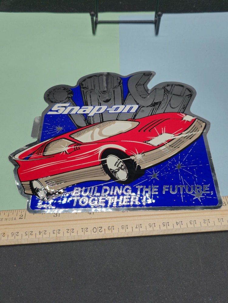 SNAP ON TOOLS TOOLBOX ADVERTISING STICKER MECHANIC AUTOMOTIVE SHOP NOS