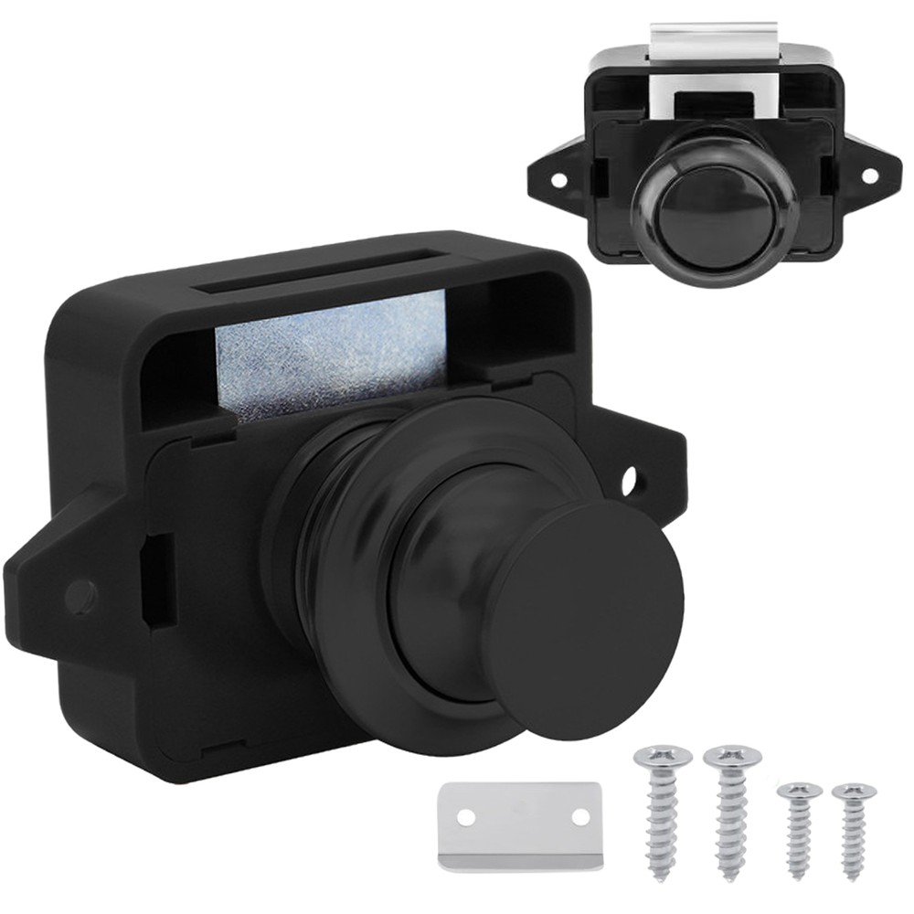 1pc Push Button Catch Lock Latch Knob for RV Caravan Motorhome Cupboard Drawer