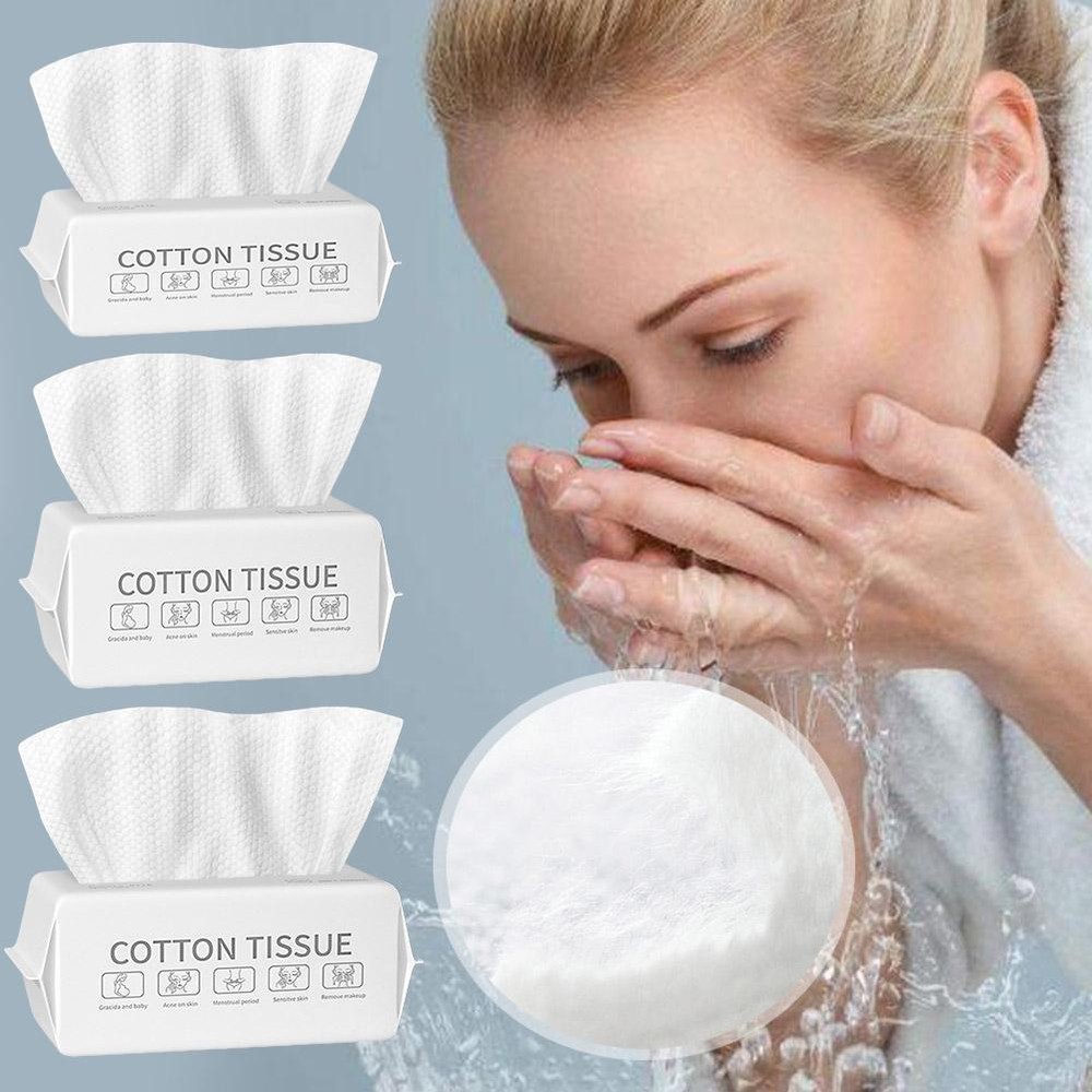 100PCS Disposable Wash Face Towel Clean Face Towel Make of Cotton Remove Makeup$