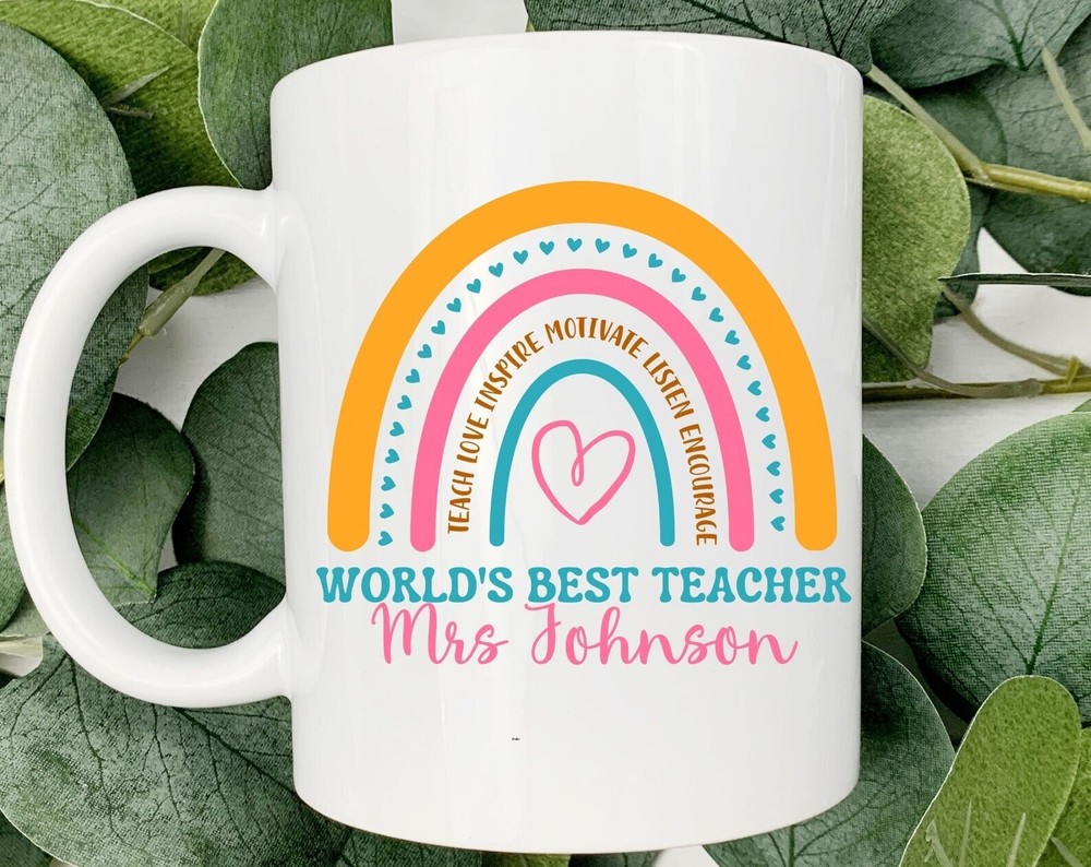 Personalized Teacher Mug Ceramic Coffee Mug For Teacher Custom Gift Last Day Of