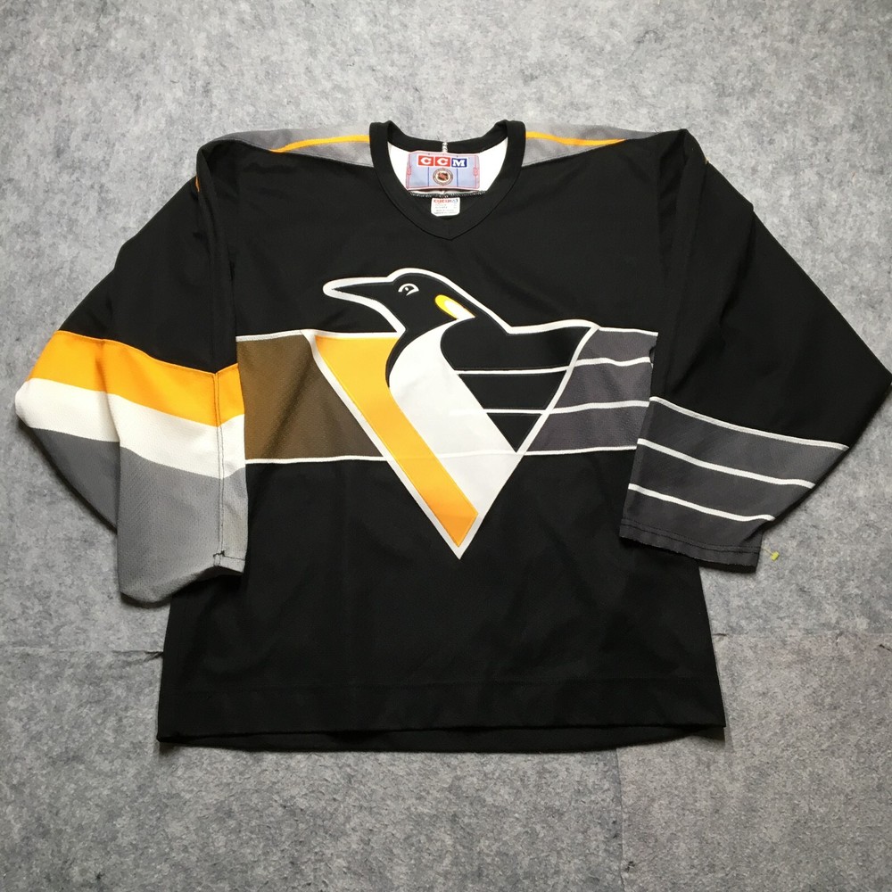 Vintage CCM Pittsburgh Penguins Gradient Robo Hockey Jersey Men M Maska Air Knit