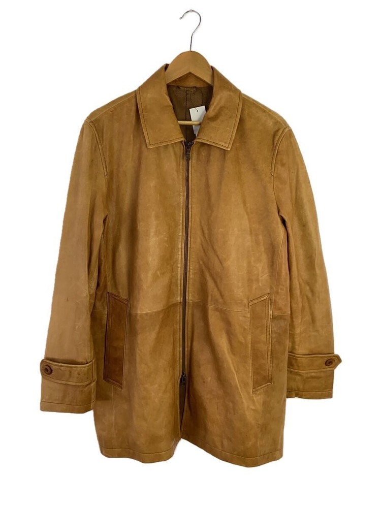 Teijin Mens Leather Blouson Jacket Cowhide Brown Size L Model 1266