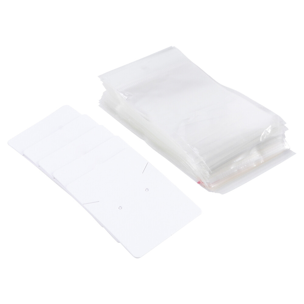 100-Piece Jewelry Display Card Set for Earrings & Necklaces  