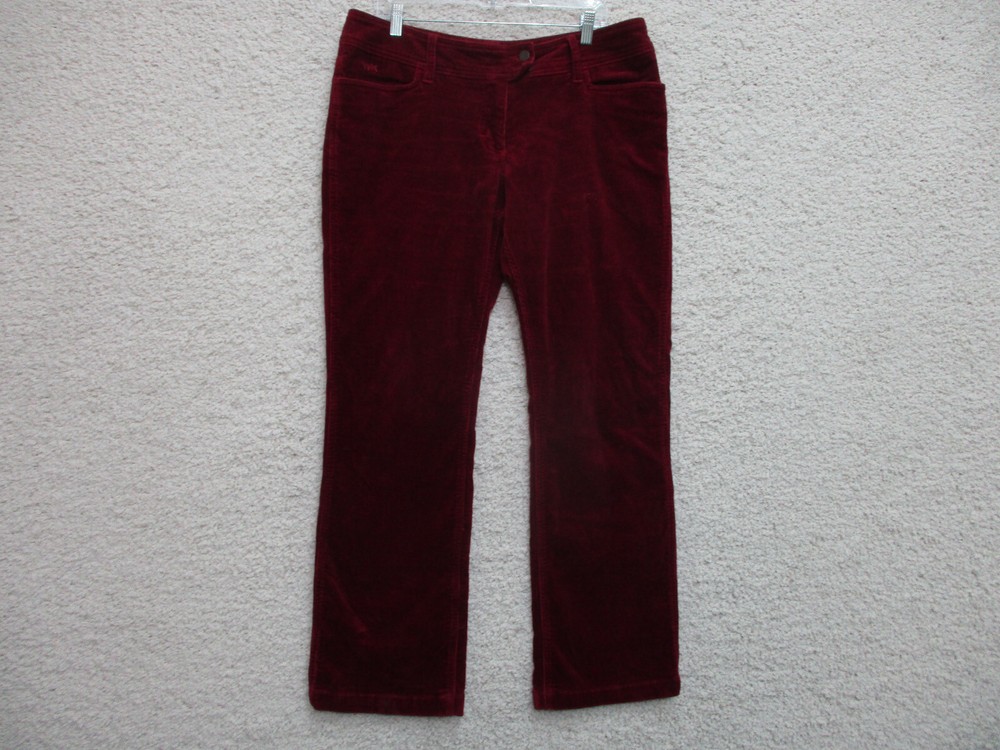Mountain Khakis Pants 14 Womens Regular Size Red Corduroy Straight Leg Stretch