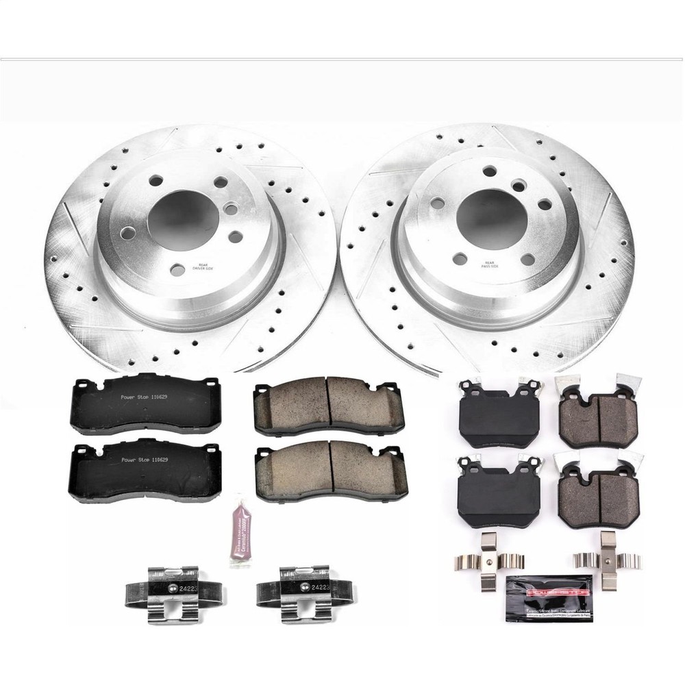 Power Stop K5686 Z23 Evolution Sport Performance 1-Click Brake Kit Front And Rea