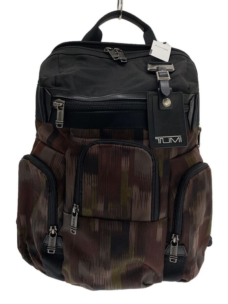Tumi Nylon Backpack in Brown All-Over Pattern Style 069396 1317