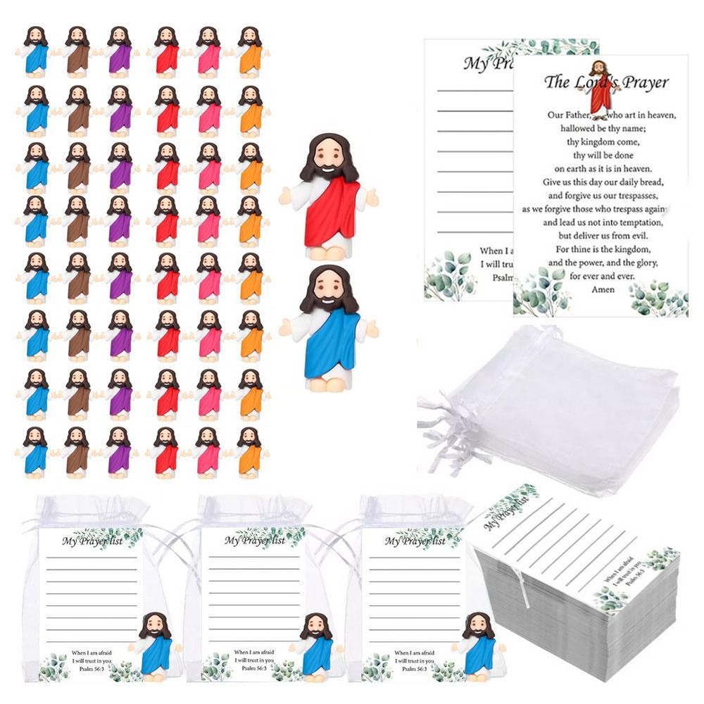Mini Jesuss Figurine Easter Decorations 50 Sets Jesuss Figures Bulk Q7I5 {ы о√