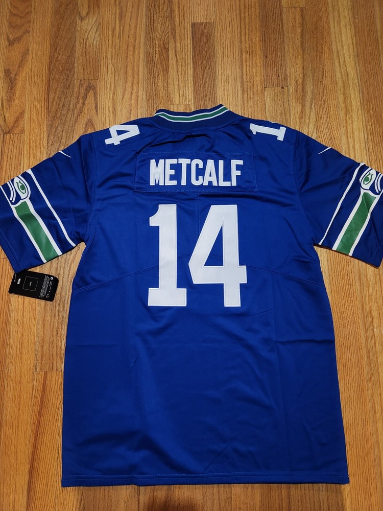 NWT customized youth seahawks *14 dk metcalf s-xl color blue *new stitched