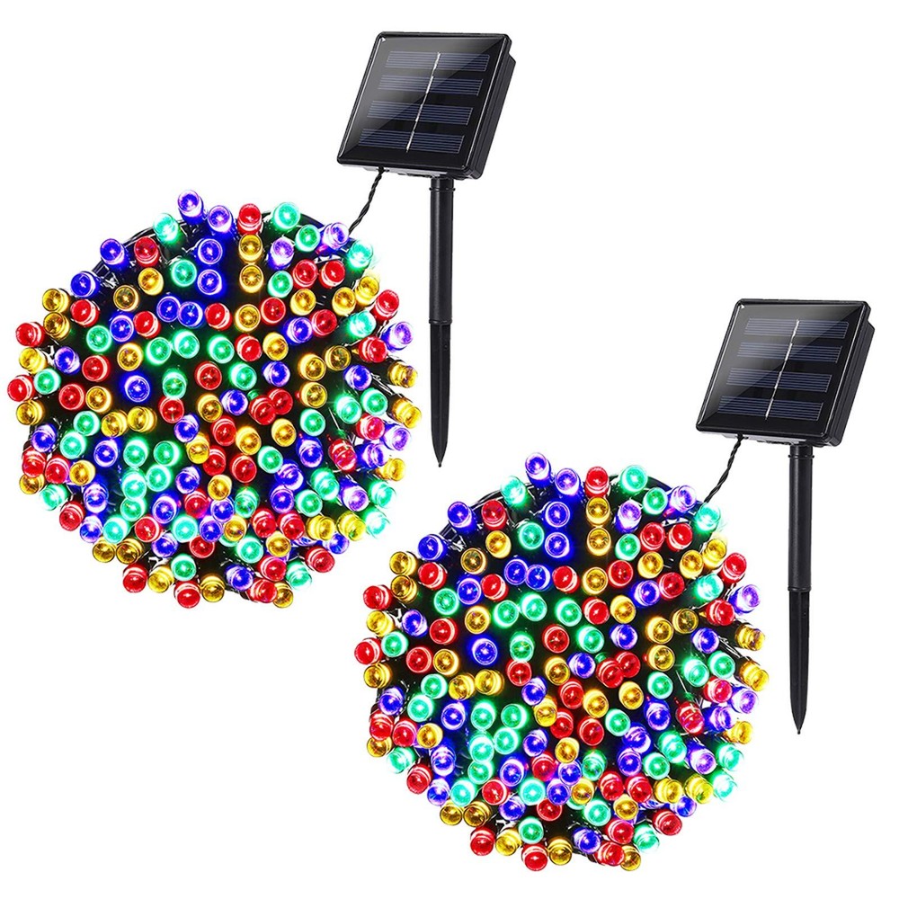 Joomer Solar Christmas Lights, 2 Pack Total 144 FT 400 LED 8 Modes Waterproof...
