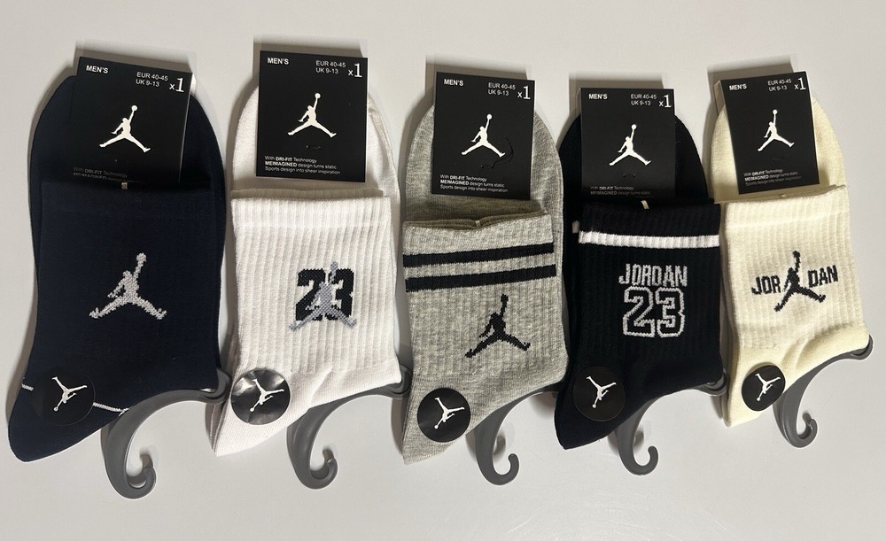 JORDAN  Ankle Socks Originals 5 Pairs Colorway Sz Large NWT For Men!!!