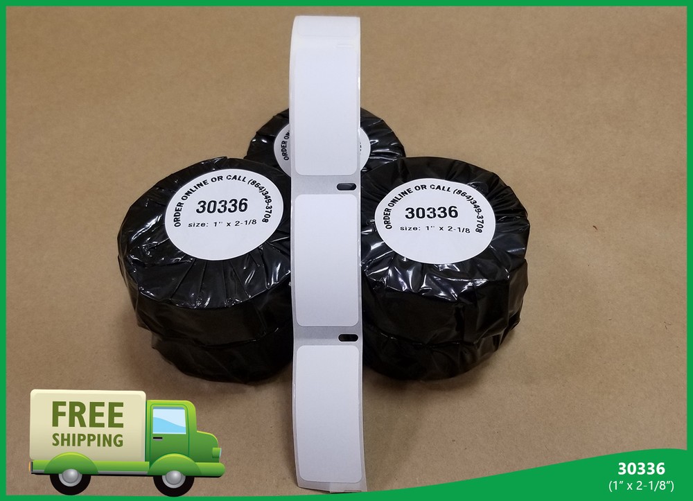 Dymo 30336 Duo White Address Labels for PayPal Shipping 8 Rolls 500 Labels Compatible with Dymo Printers  -image