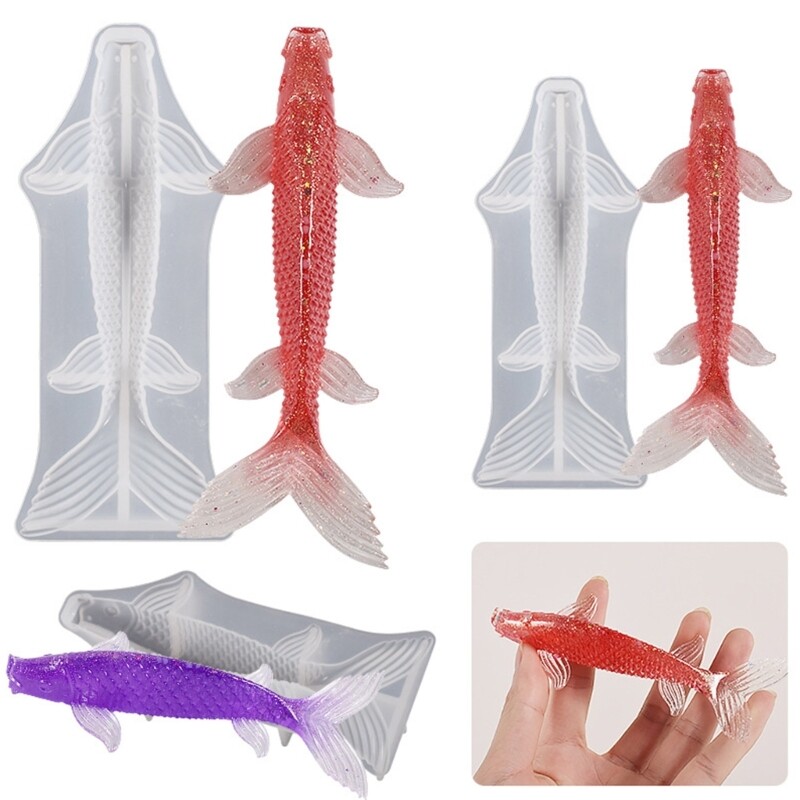 DIY Large Fish Wall Hanging Desktop Decor Epoxy Silicone Mold
