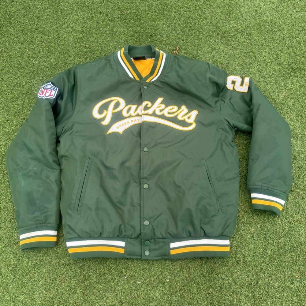 Primark NFL Green Bay Packers Varsity Jacket Unisex Medium