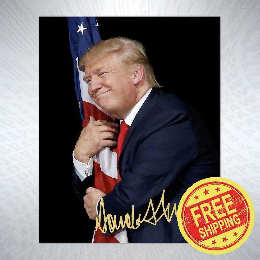 Donald Trump Autographed 8x10 Photo Reprint Poster - Limited Stock-image