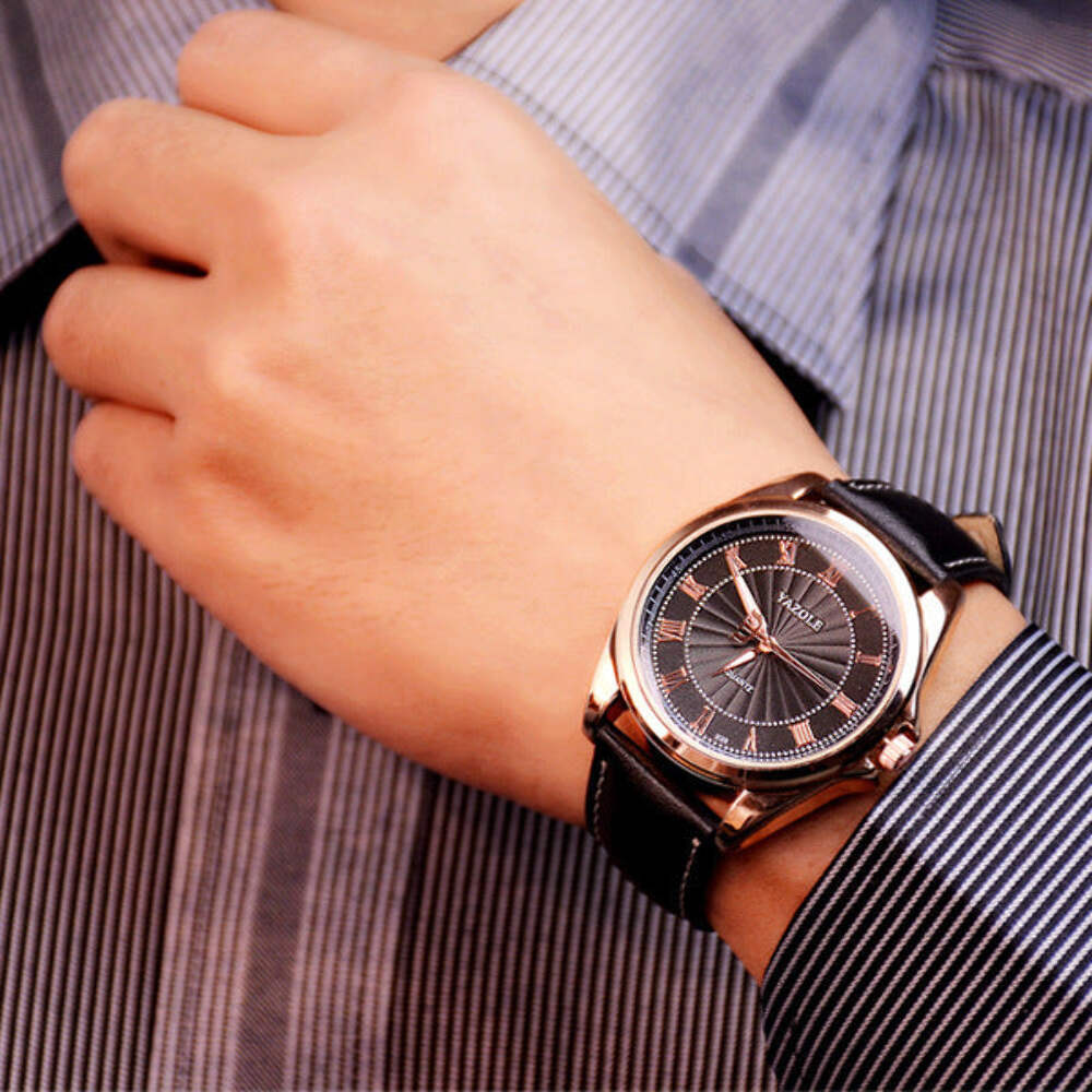 Men's Simple Cross-Border Watch - Elegant Timepiece for Any Occasion-image