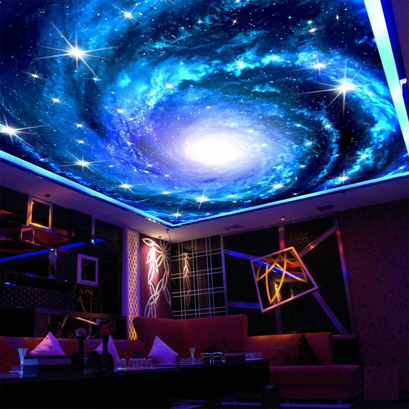 3D Photo Wallpaper Galaxy Stars Ceiling Fresco Art Home Wall Painting Decoration