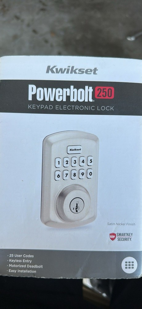 Kwikset Powerbolt 250 Smart Lock with Keypad & SmartKey Security in Silver