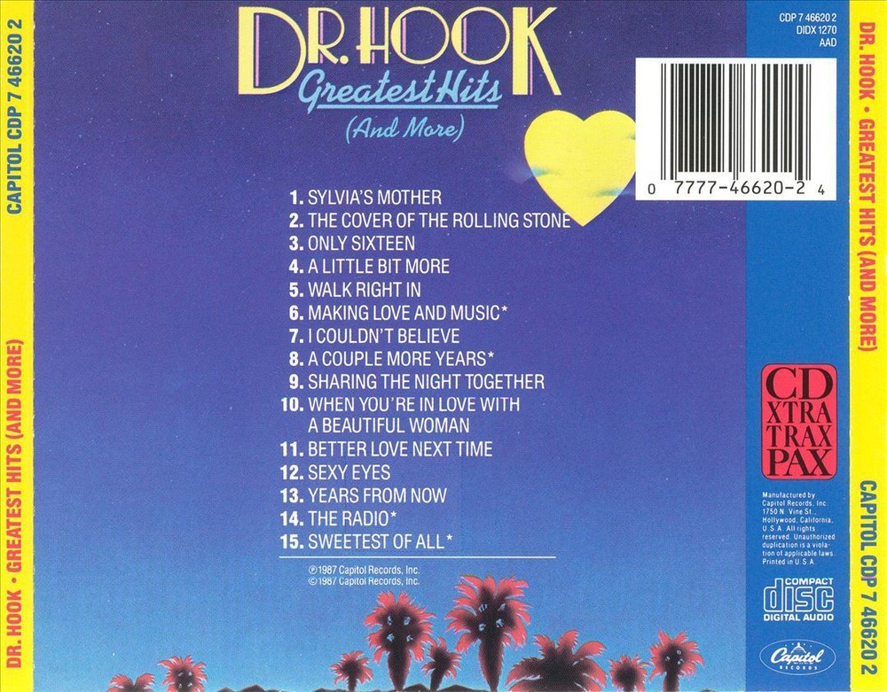 DR. HOOK GREATEST HITS (AND MORE) NEW CD
