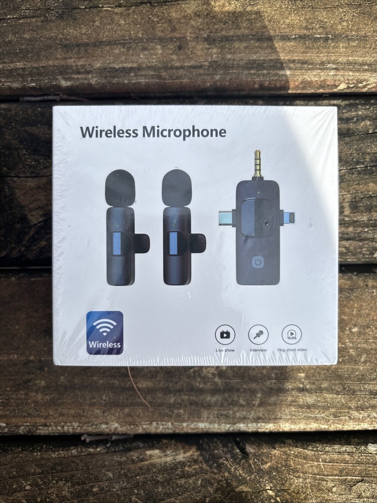 2Pcs Wireless Lav Mic for Recording with Charging Case
