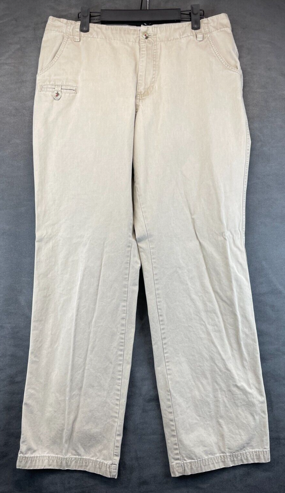 Columbia Khaki Hiking Pants - Womens Size 12 - Beige - Flat Front Chino (2161)