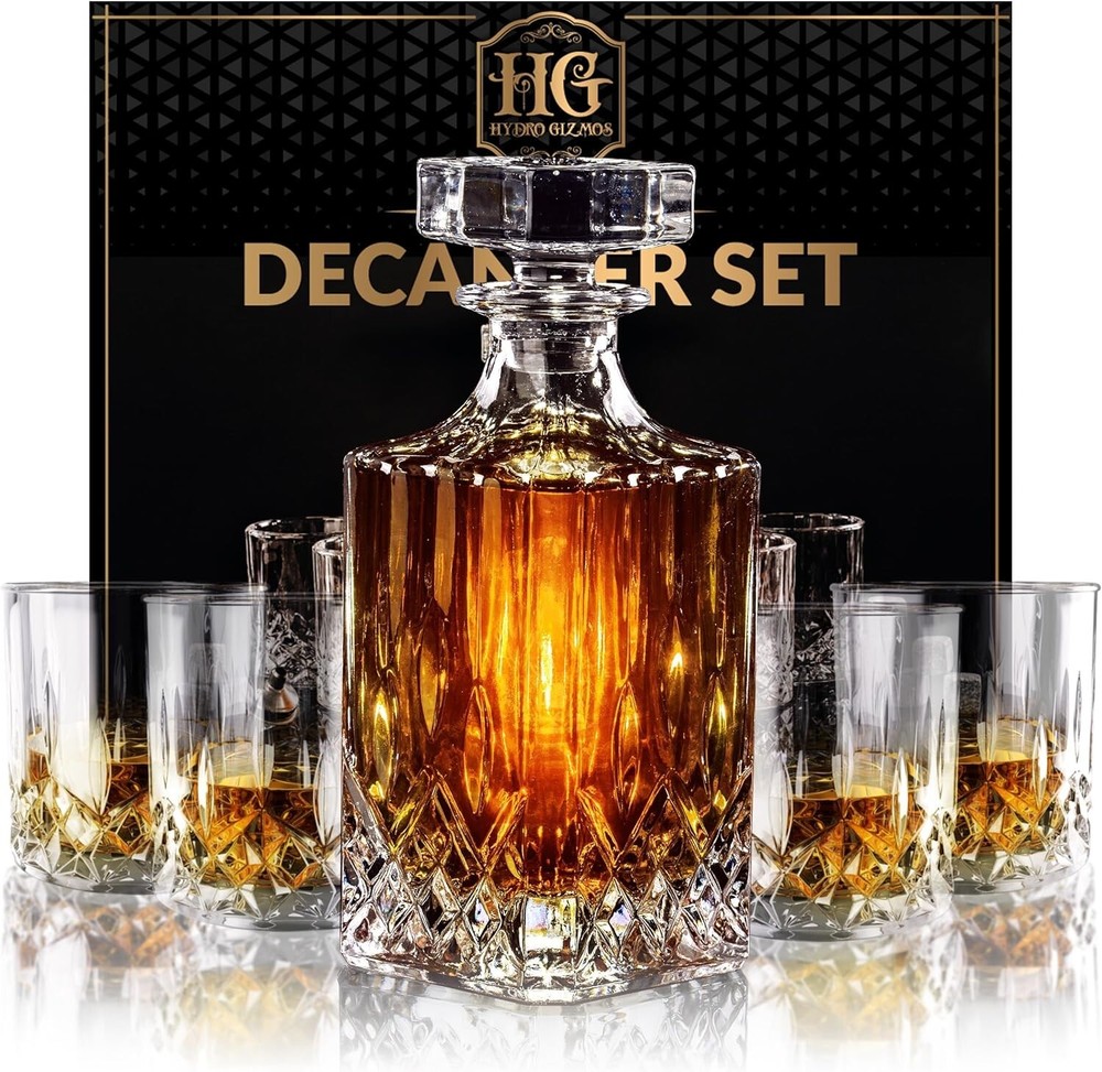 Luxury Whiskey Decanter Set: Perfect Gift for Men, or Whisky Lovers