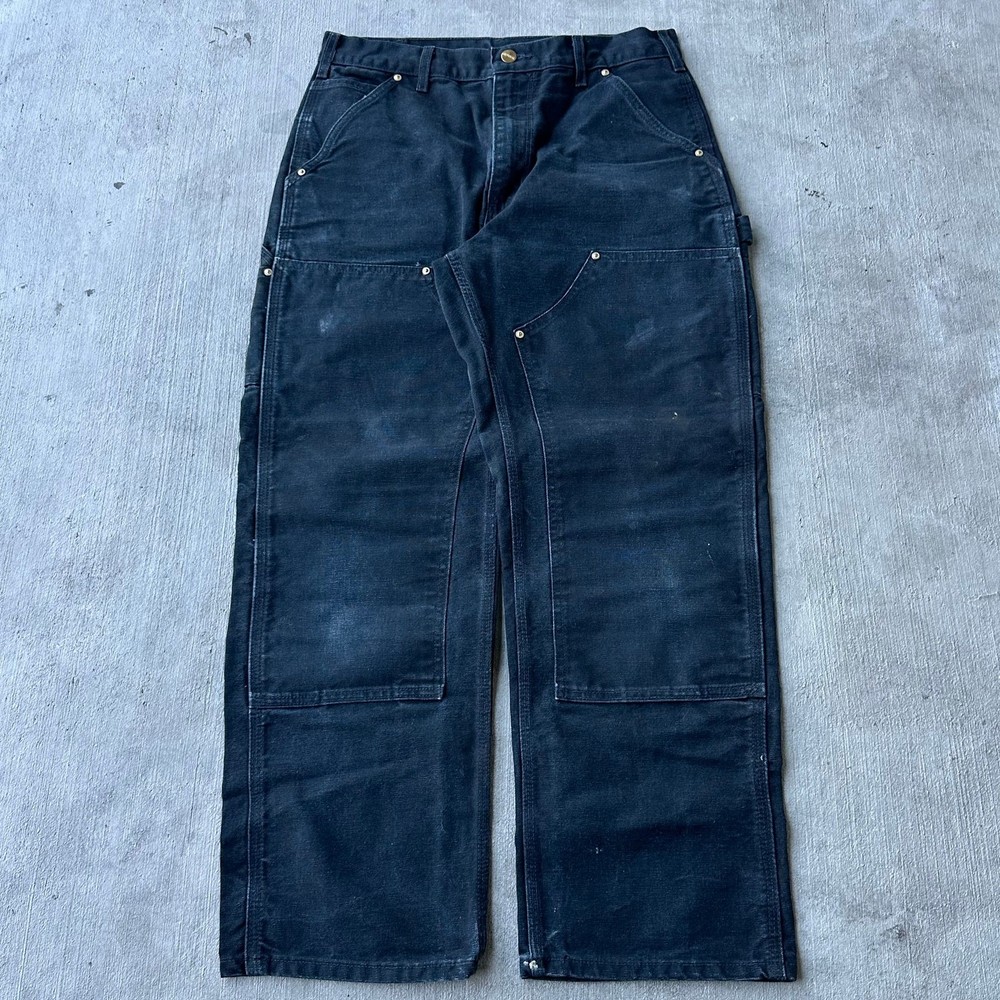 Y2K vintage black Carhartt double knee carpenter work pants