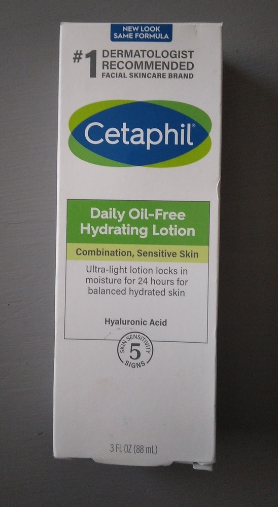 Cetaphil Face Moisturizer, Daily Oil-Free Hydrating 3 Ounce, Basic NEW