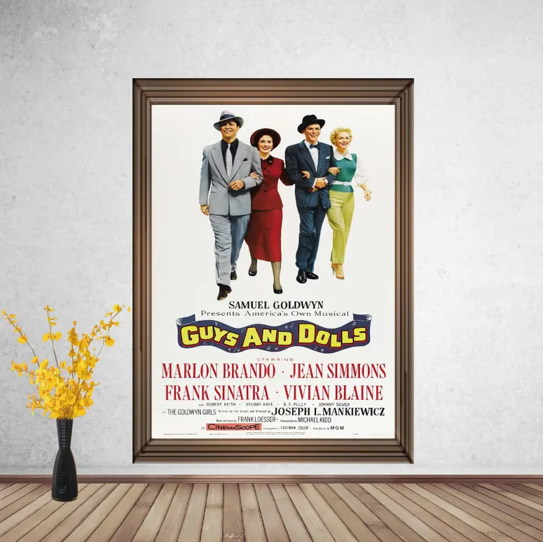 Guys and Dolls (1955) Classic Movie Poster, Home Decor, Vintage Movie Poster,
