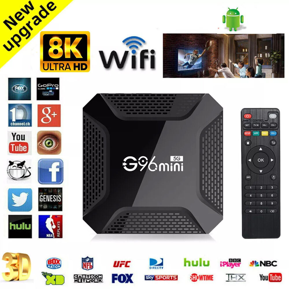 Android 13 8K Smart TV Box with WiFi, Bluetooth & Voice Control