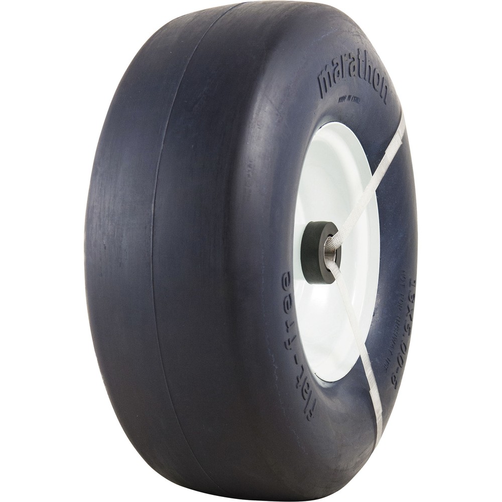 Marathon Tires Flat-Free Lawn Mower Tire, 3/4in. Bore, 13 x 5.00-6in.